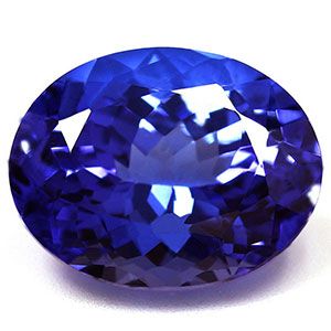 Tanzanit 3,71 ct, niebieski, szlif owalny