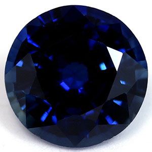 Szafir 1,54 ct, morski, szlif okrągły