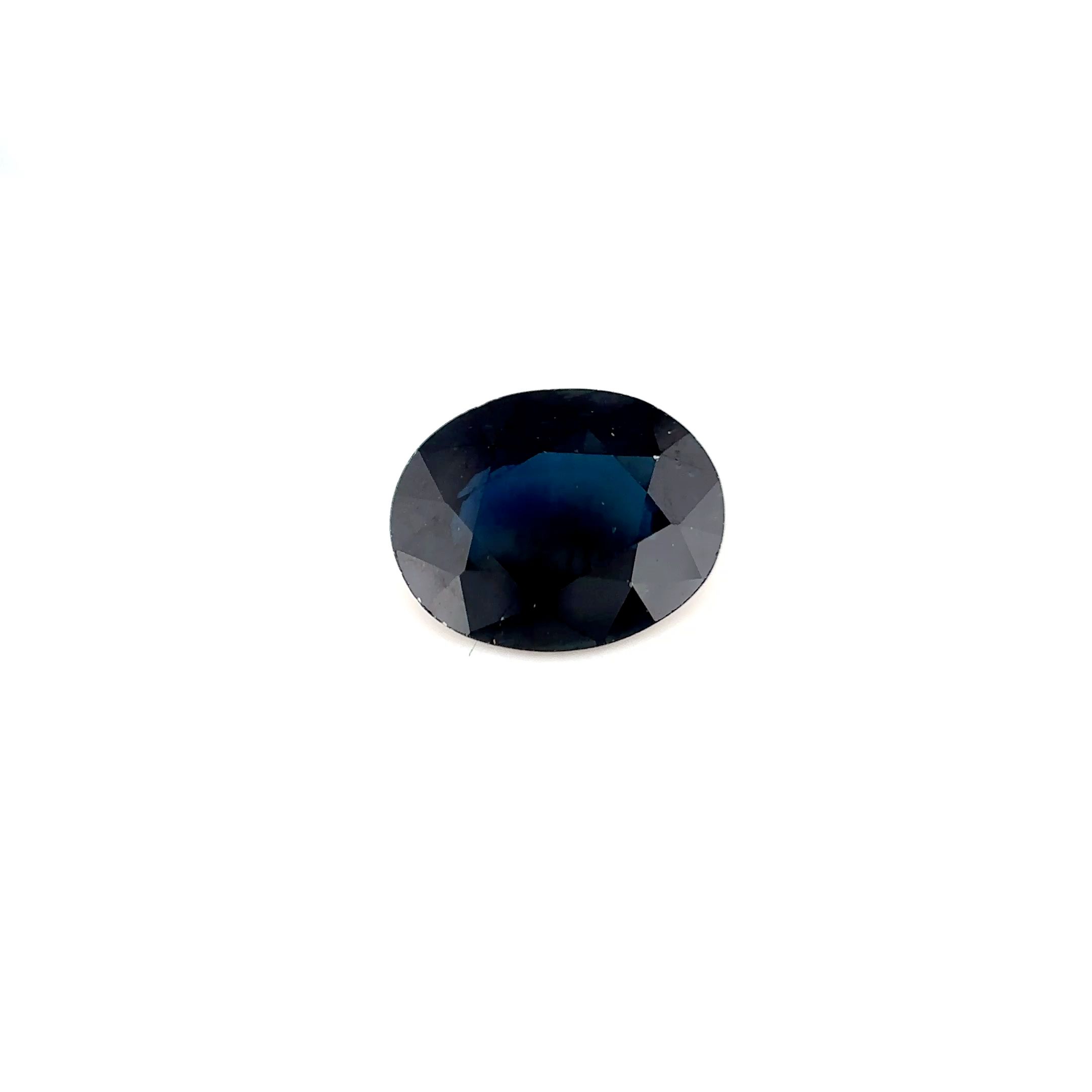 Szafir 2,83 ct, niebieski, szlif owalny