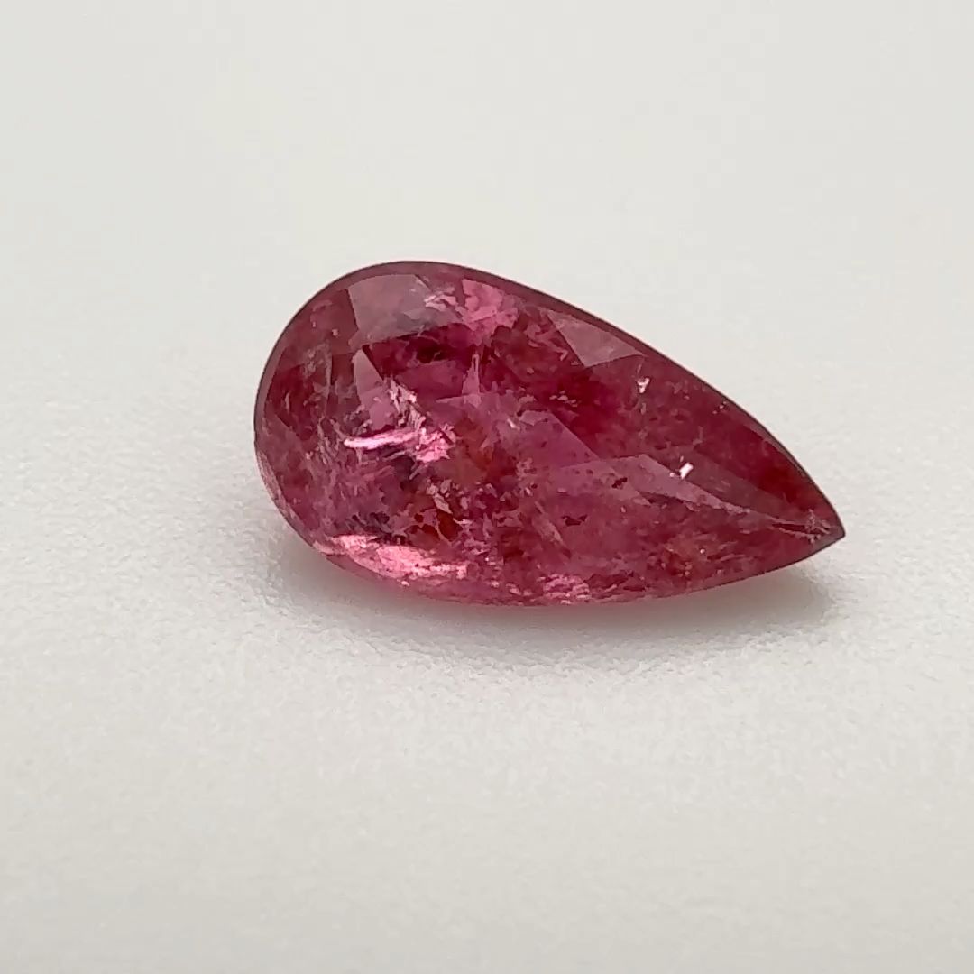 Turmalin 1,19 ct, różowy, szlif gruszka