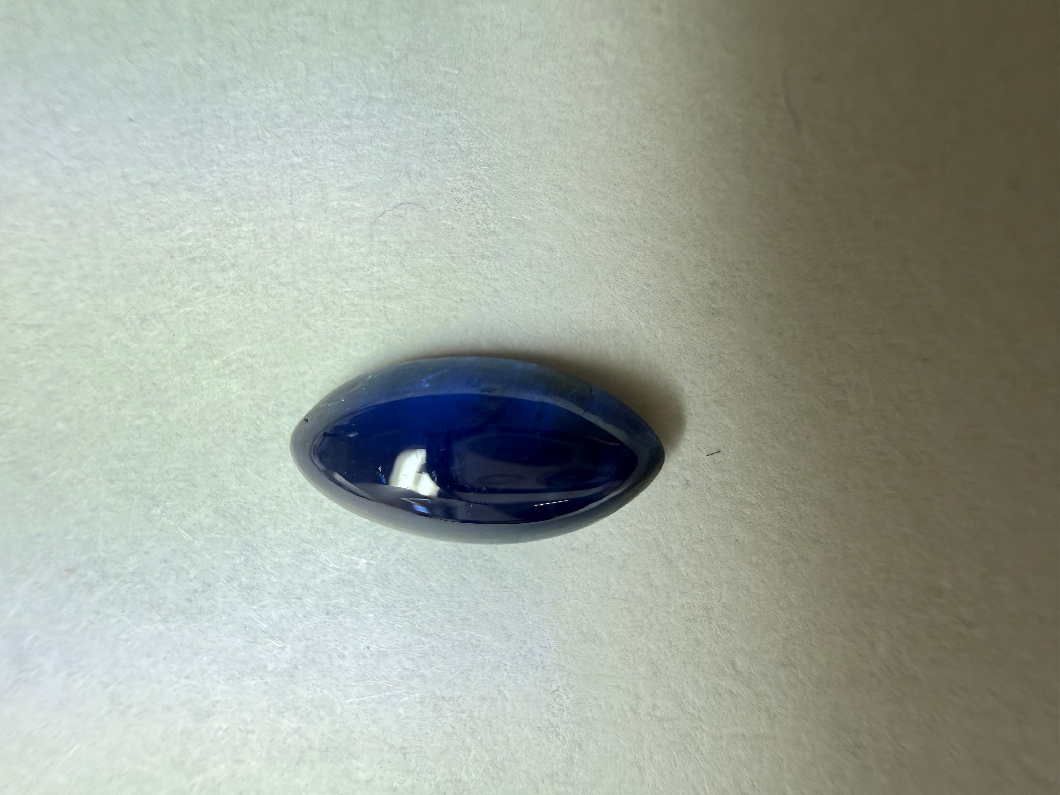 Szafir 1,80 ct, niebieski, kaboszon