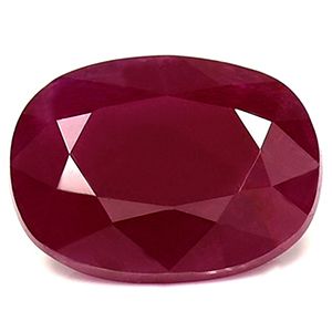 Rubin 3,48 ct, czerwony, szlif owalny