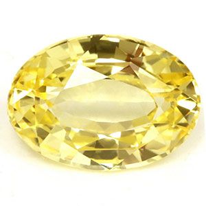Szafir 1,59 ct, żółty, szlif owalny