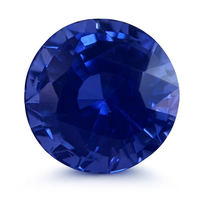 Szafir 2,15 ct, niebieski, szlif okrągły