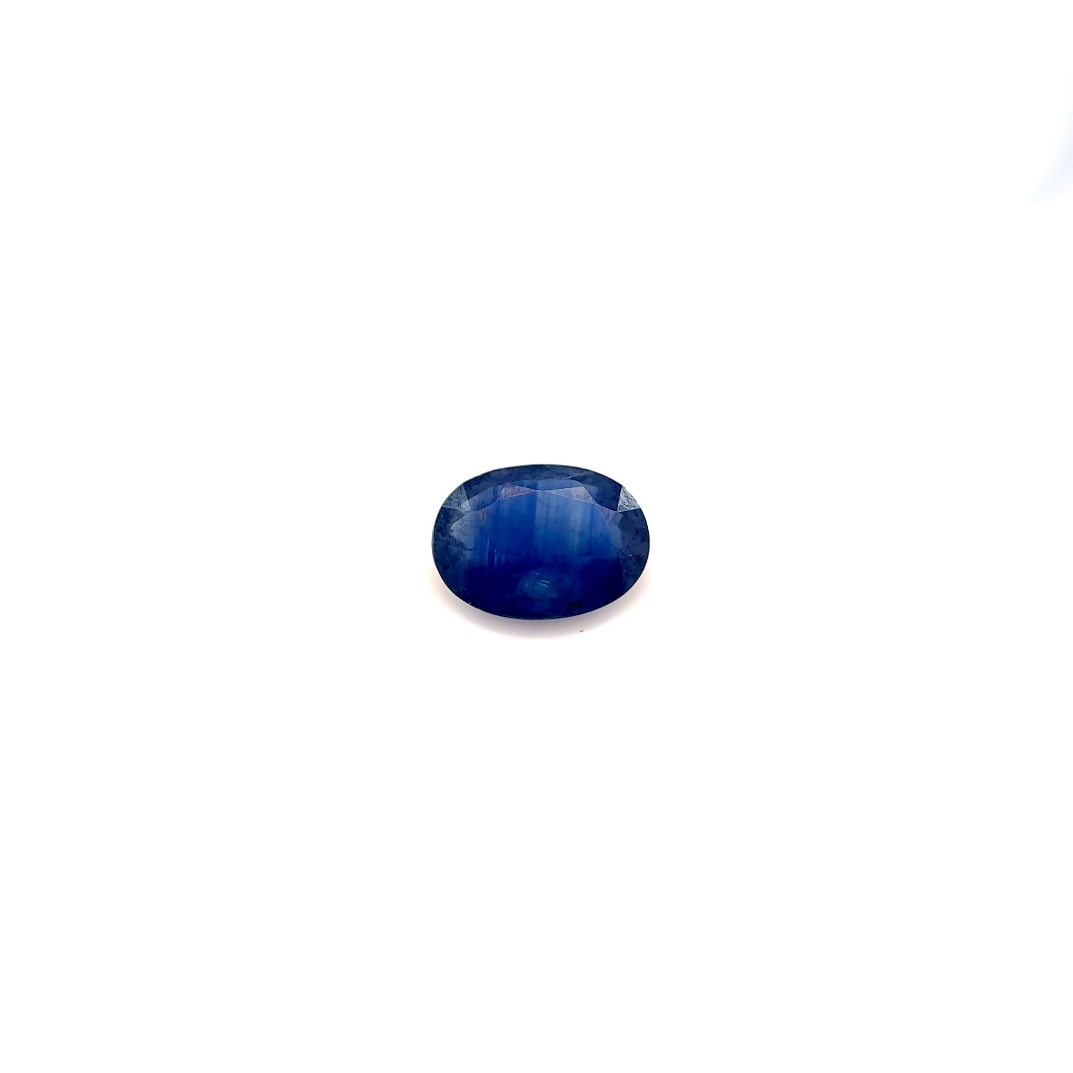 Szafir 1,42 ct, niebieski, szlif owalny