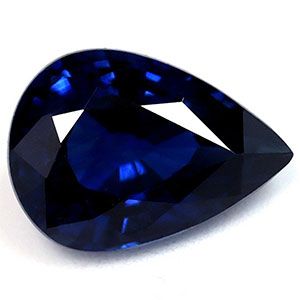 Szafir 1,00 ct, niebieski, szlif gruszka