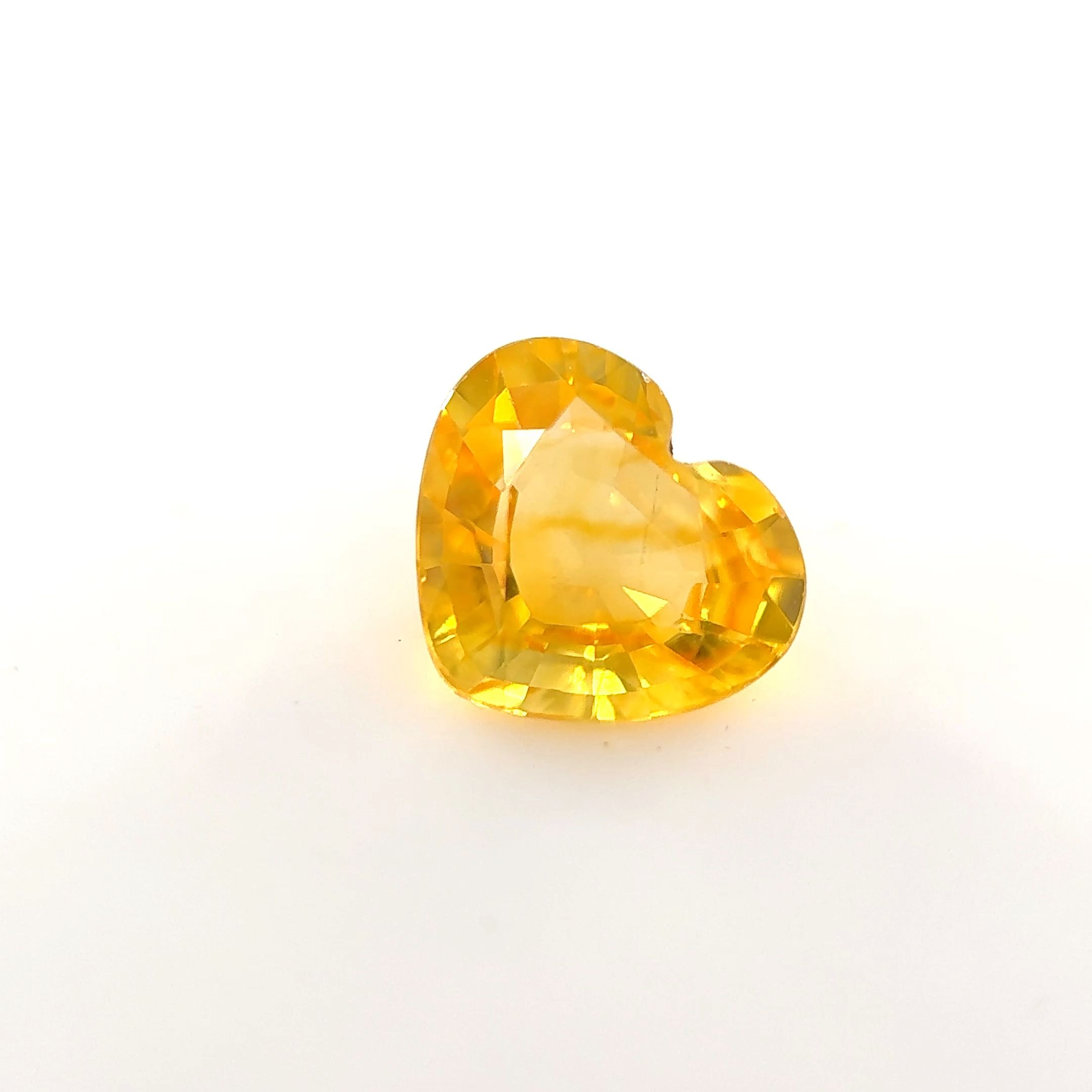 SAPPHIRE FACETED 0.64ct YELLOW Vivid Medium EC SRILANKA HEATED