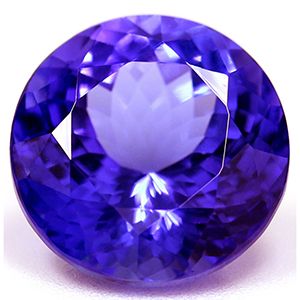 Tanzanit 3,57 ct, niebieski, szlif okrągły
