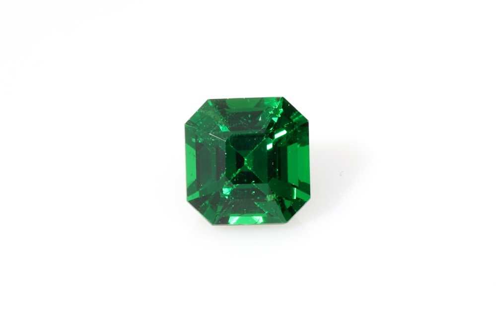 Granat 1,19 ct, zielony, szlif asscher