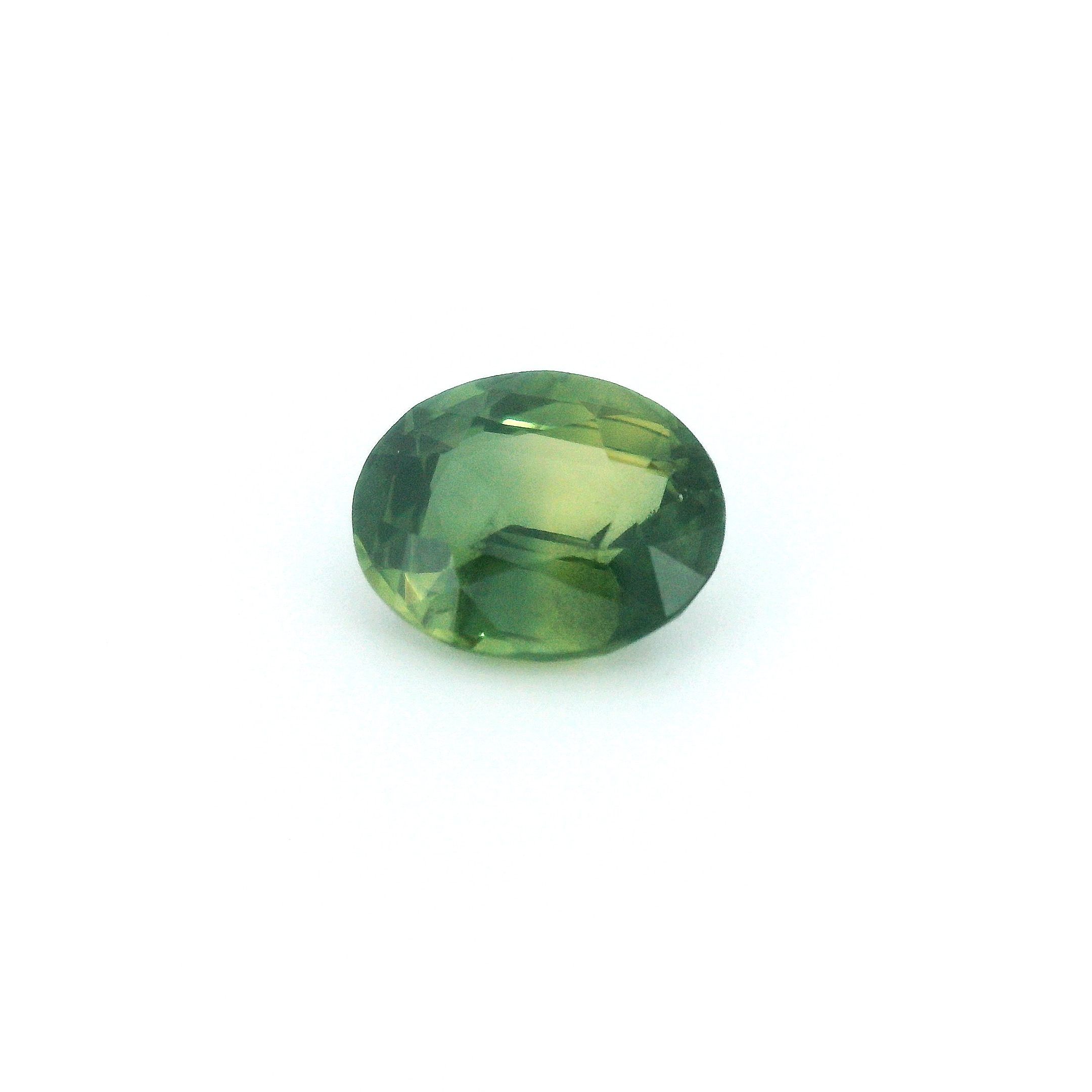 Szafir 2,09 ct, zielony, szlif owalny
