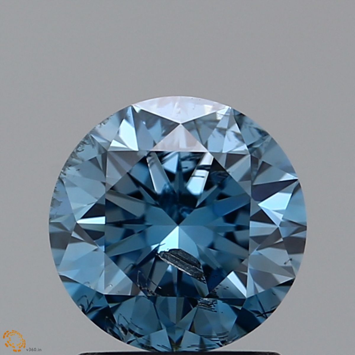 1.31 CT Fancy Intense Greenish Blue ROUND