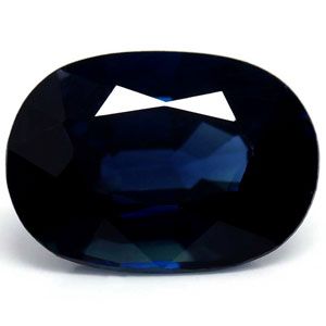 Szafir 1,07 ct, niebieski, szlif owalny
