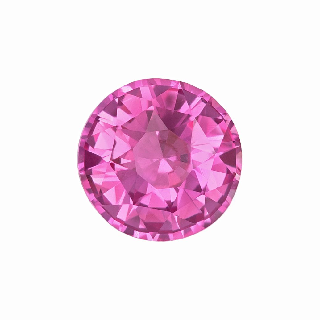 1.07 Carat Pink Round Sapphire