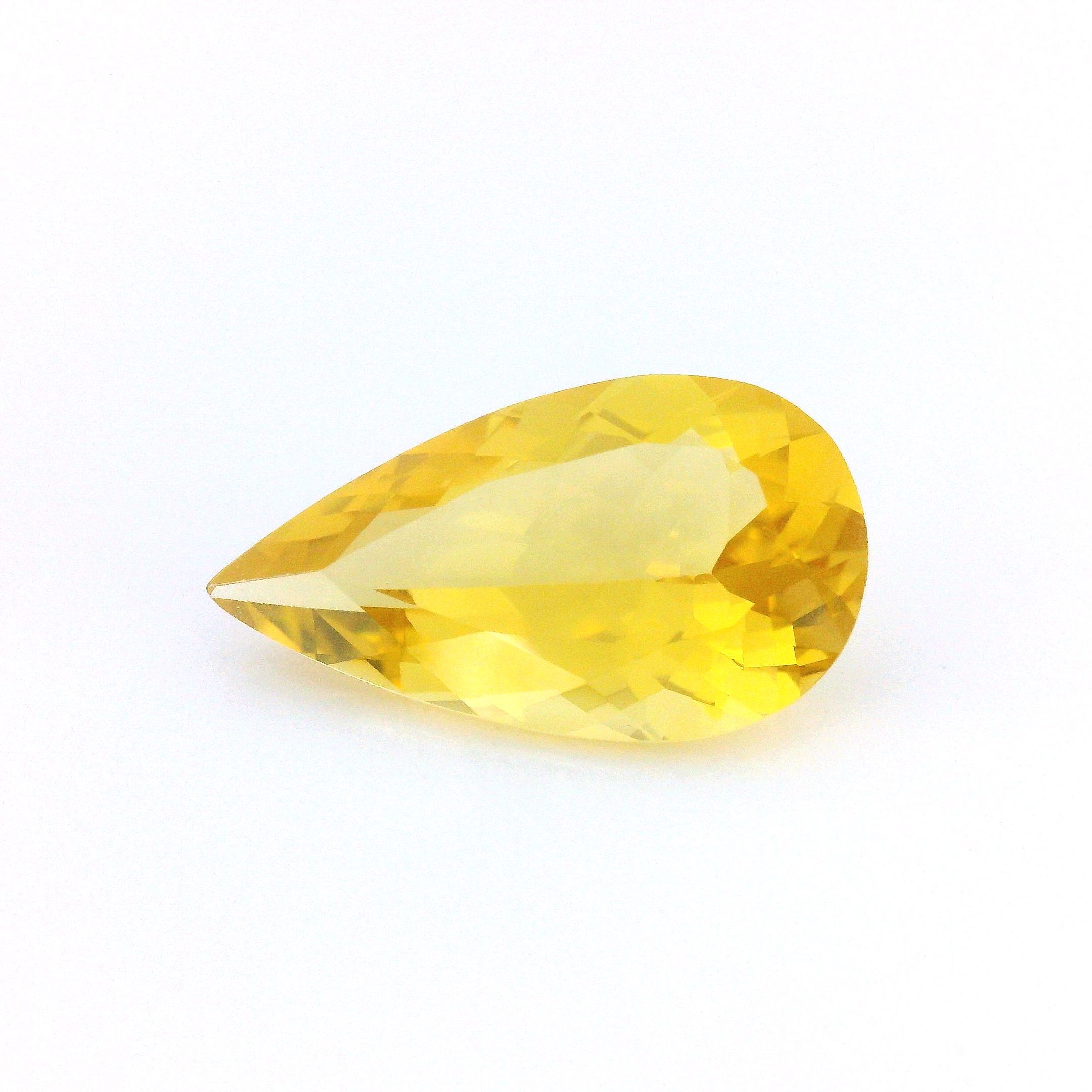 Heliodor 3,19 ct, żółty, szlif gruszka