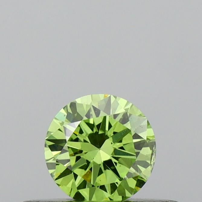 0.24 CT Fancy Vivid Green ROUND
