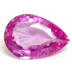 Szafir 1,83 ct, różowy, szlif gruszka