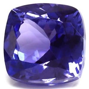 Tanzanit 3,07 ct, niebieski, szlif cushion
