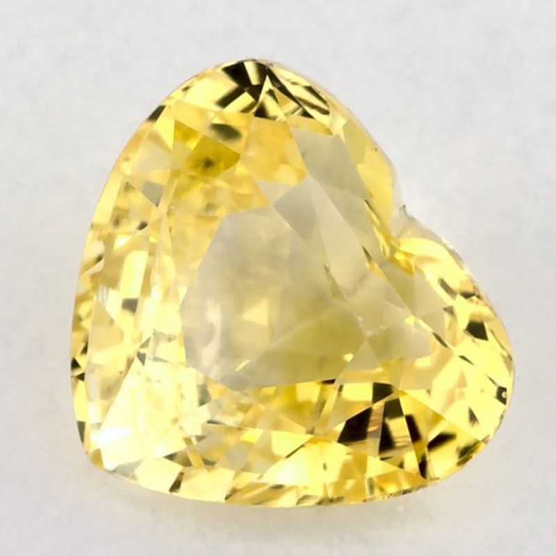 Szafir 1,62 ct, żółty, szlif serce