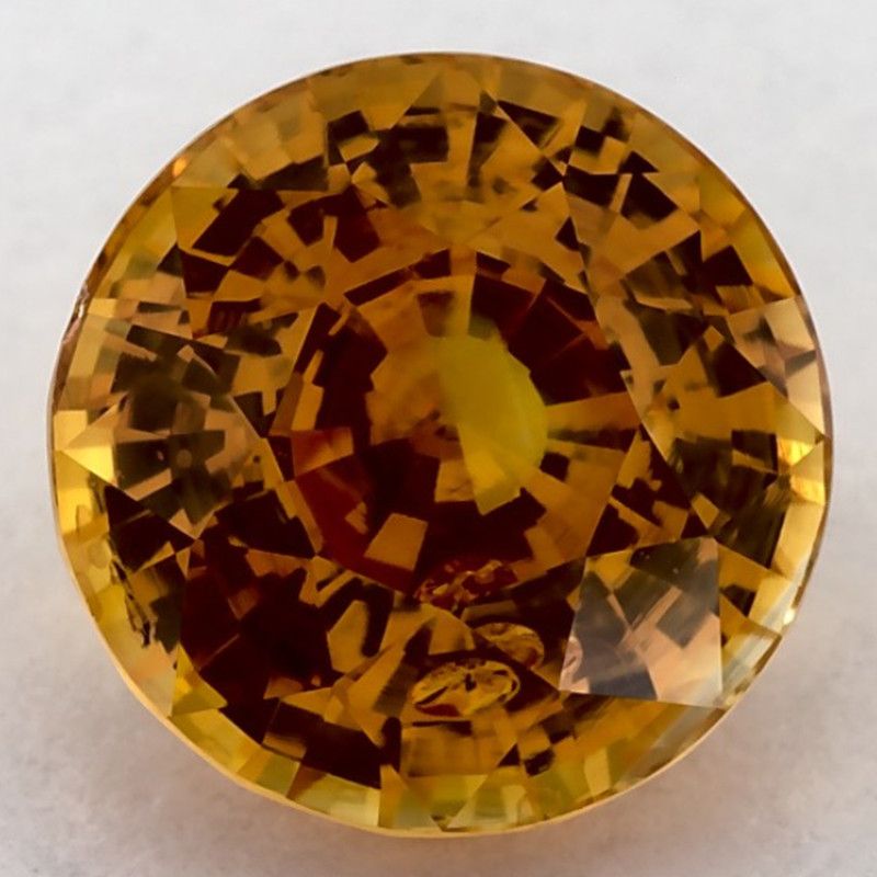 Szafir 4,17 ct, żółty, szlif okrągły