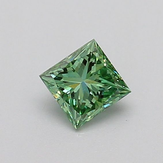 0.34 CT Fancy Vivid Green PRINCESS