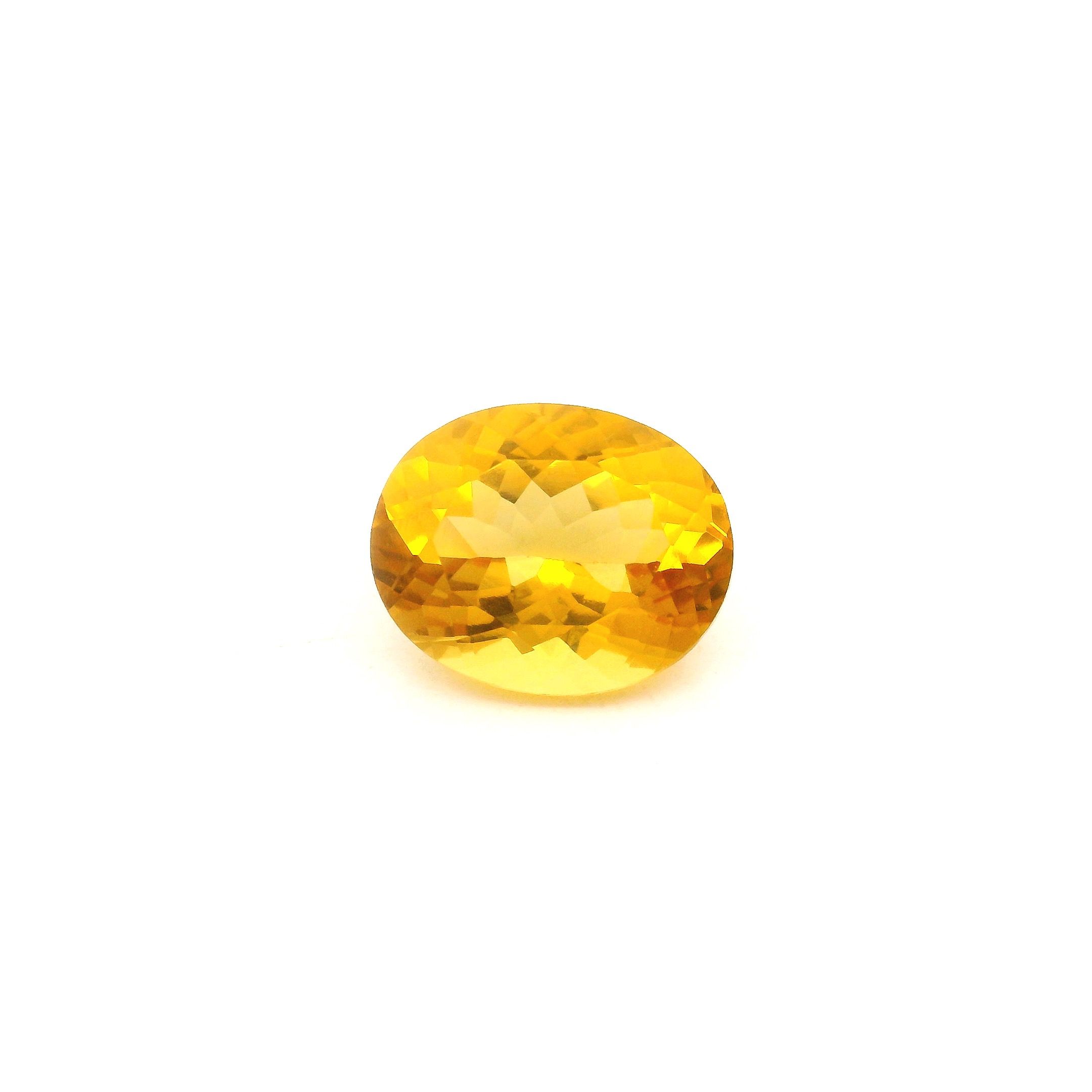 Heliodor 2,66 ct, żółty, szlif owalny
