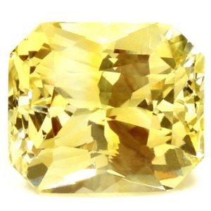 Szafir 4,89 ct, żółty, szlif szmaragdowy