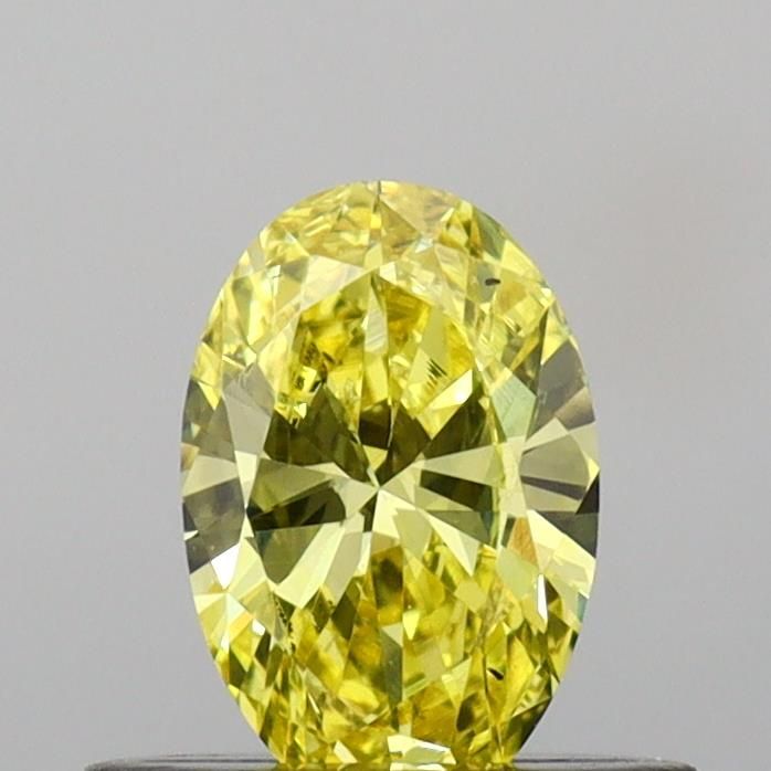 0.38 CT Fancy Vivid Yellow OVAL