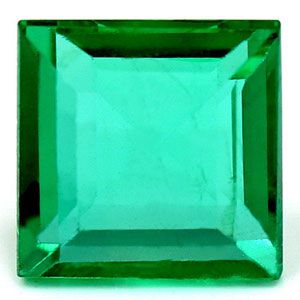 Szmaragd 1,10 ct, zielony, szlif kwadratowy