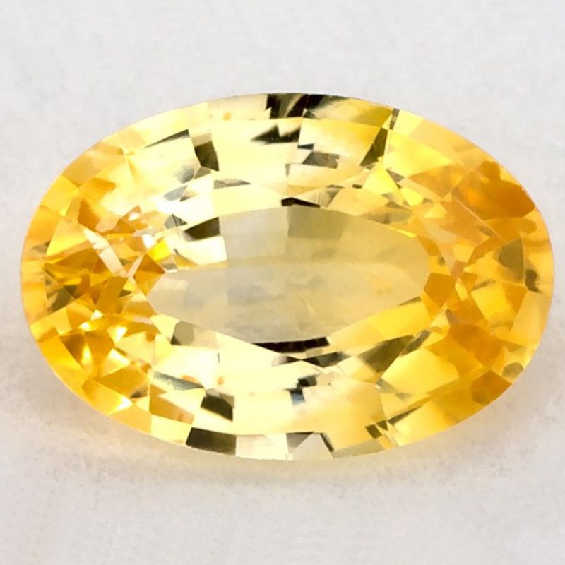 Szafir 1,14 ct, żółty, szlif owalny