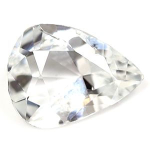 Szafir 1,08 ct, biały, szlif gruszka