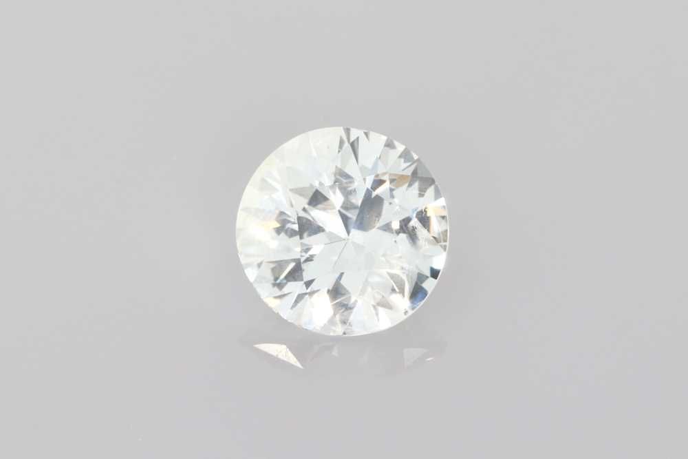 Szafir 3,06 ct, biały, szlif okrągły