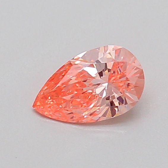 0.38 CT Fancy Intense Orangey Pink PEAR
