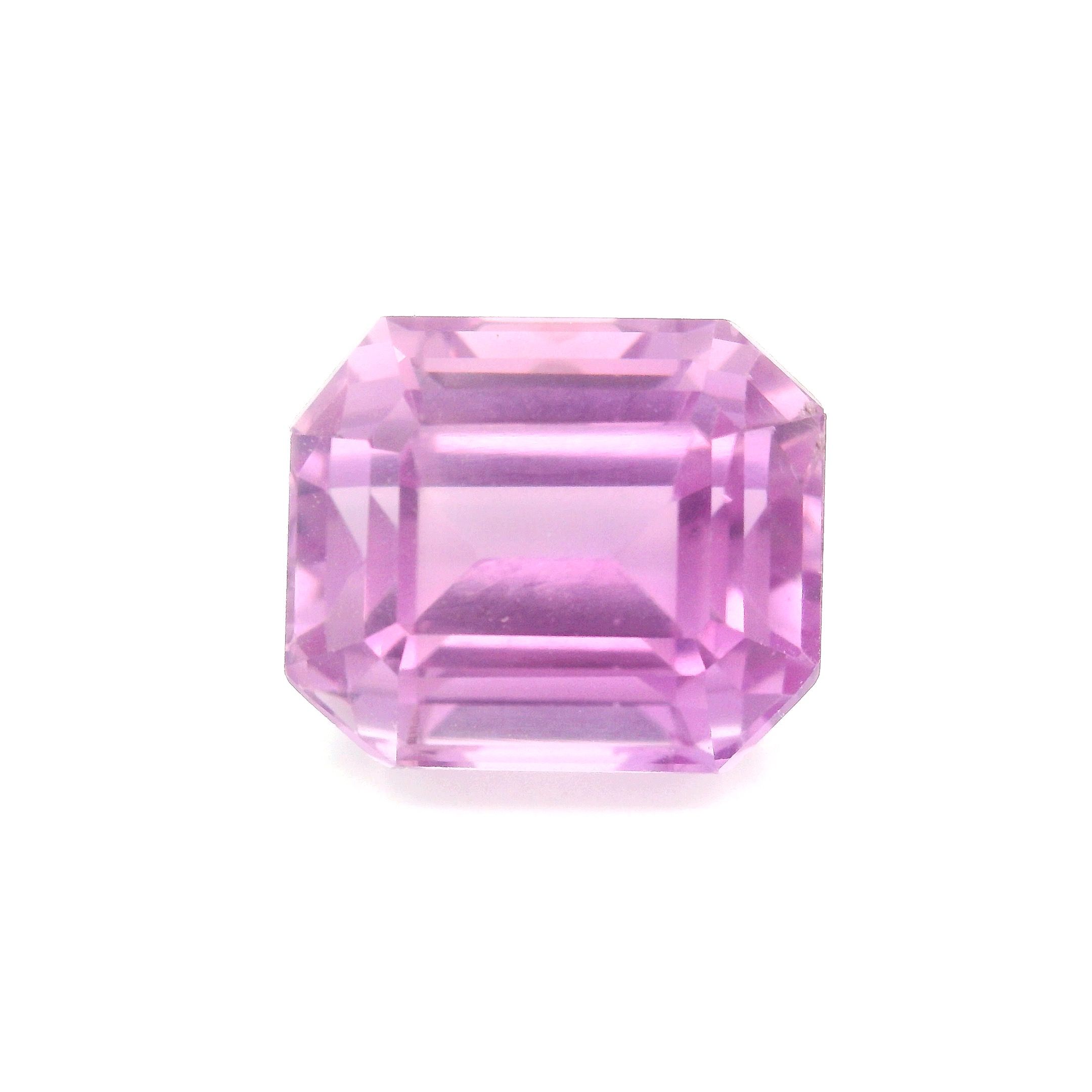 Kunzyt 7,88 ct, różowy, szlif ośmiokątny