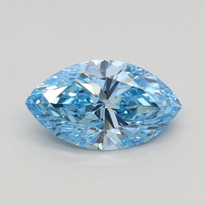 0.37 CT Fancy Vivid Blue MARQUISE