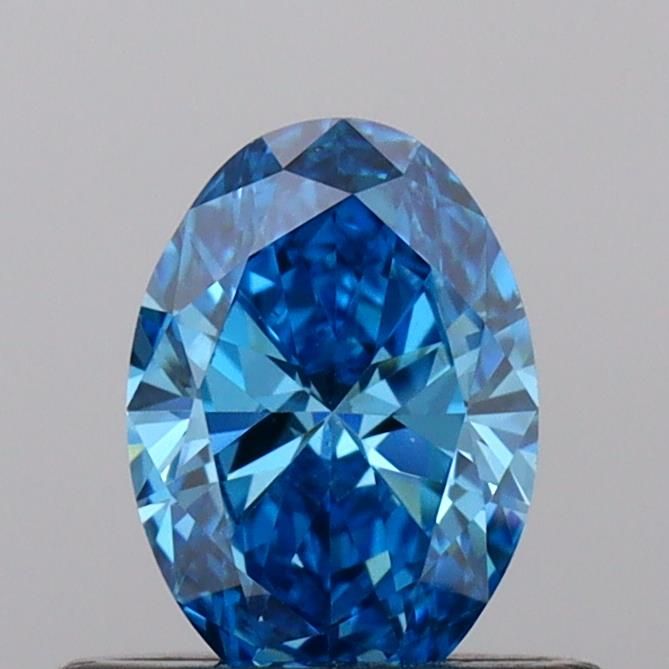 0.52 CT Fancy Vivid Blue OVAL
