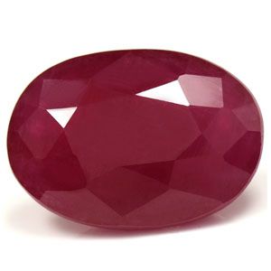 Rubin 5,35 ct, czerwony, szlif owalny