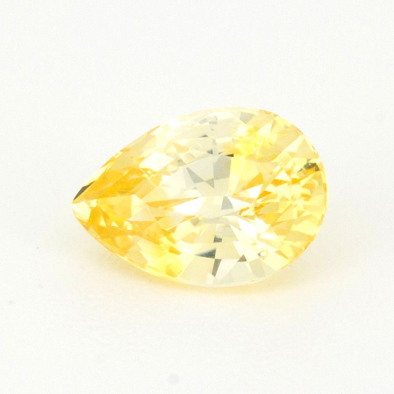 Szafir 1,68 ct, żółty, szlif gruszka