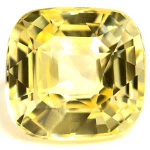 Szafir 2,33 ct, żółty, szlif szmaragdowy