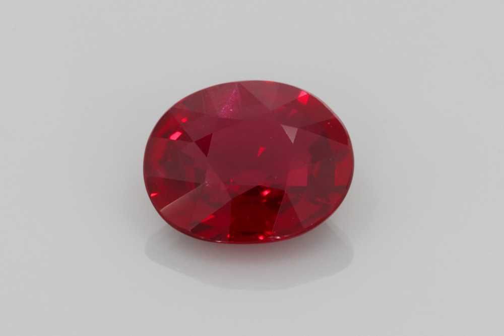 2.08 Carat Vivid Red Oval Ruby