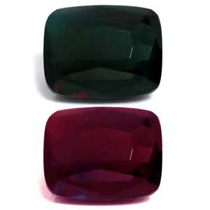 Aleksandryt 2,86 ct, zielony, szlif cushion