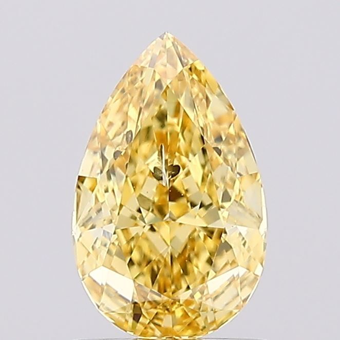 1.01 CT Fancy Vivid Yellow PEAR