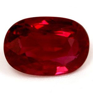 Rubin 1,03 ct, czerwony, szlif owalny