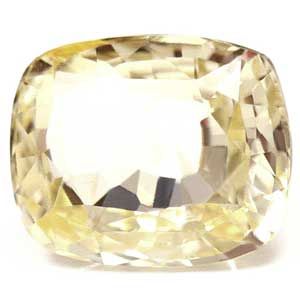 Szafir 4,91 ct, żółty, szlif cushion