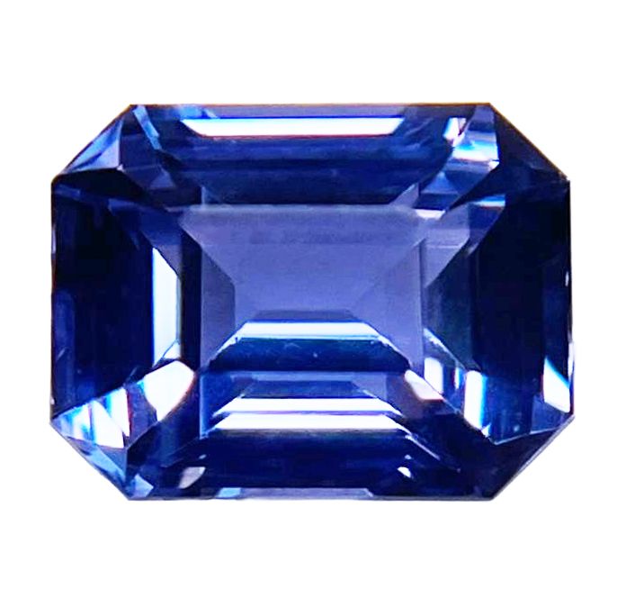 Szafir 2,58 ct, purpurowy, szlif szmaragdowy