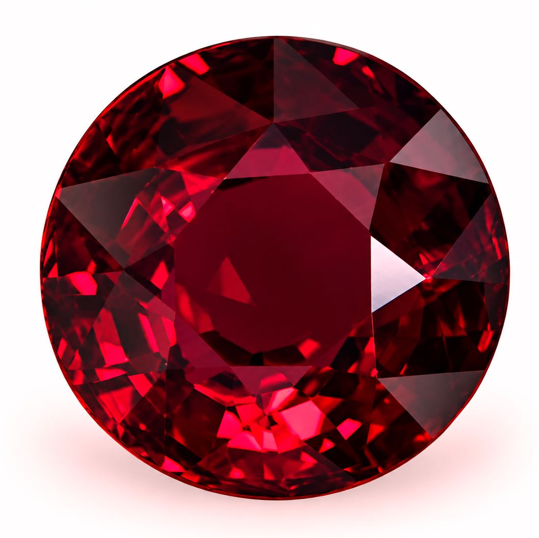 Rubin 2,85 ct, czerwony, szlif okrągły