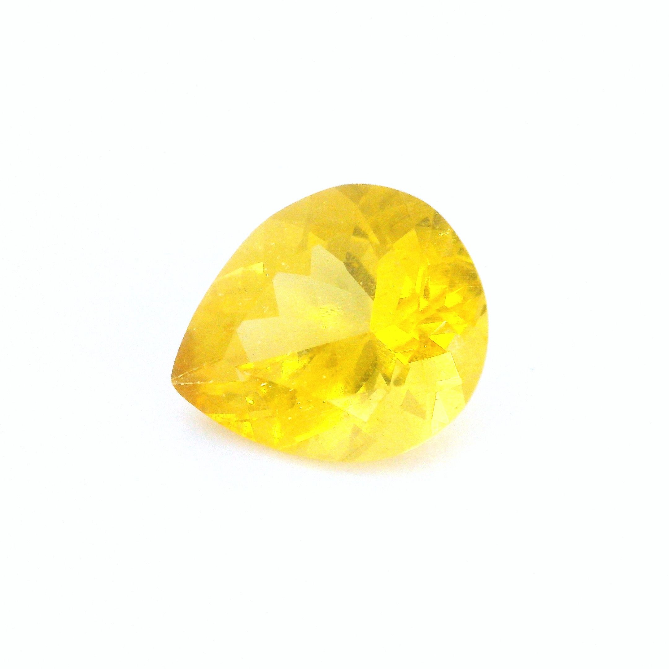 Heliodor 3,66 ct, żółty, szlif gruszka