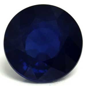 Szafir 1,35 ct, niebieski, szlif okrągły
