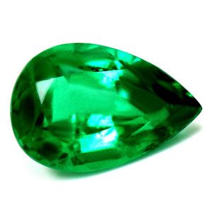 Szmaragd 1,49 ct, zielony, szlif gruszka