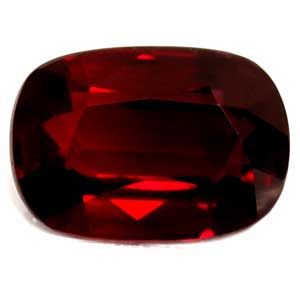 Rubin 3,15 ct, czerwony, szlif cushion