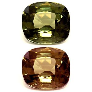 Aleksandryt 2,05 ct, zielony, szlif cushion